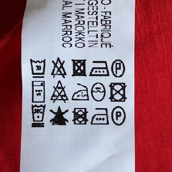 NWT. Zara Red Draped Linen Blend Mini V-neckline Dress. Size L. - Picture 7 of 7